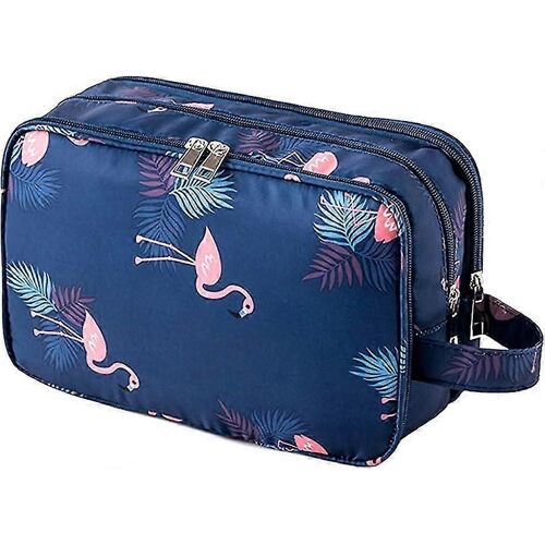 Trousse de toilette pour dames Grande trousse de toilette de voyage Trousse à cosmétiques étanche avec 3 compartiments