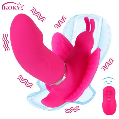 Vibromasseur Papillon 12 Modes Pour Femmes, Gode Portable, Stimulateur De Clitoris, Jouet Sexuel, Télécommande Sans Fil, Point G