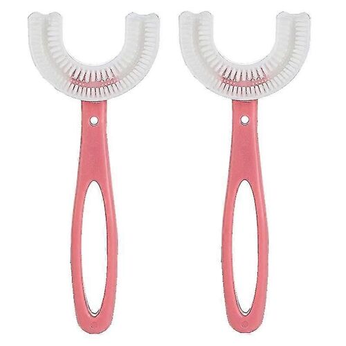 Brosses À Dents Manuelles En Forme De U En Silicone Pour Les Enfants De 6 À 12 Ans, 2pcs Lovely Children Training Toothbrushes