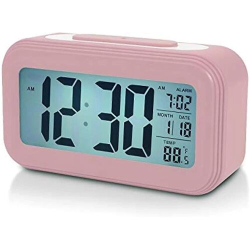 Batterie Réveil Numérique Pour Chambre à Coucher, Lcd Affichage Réveil de Chevet Avec Snooze