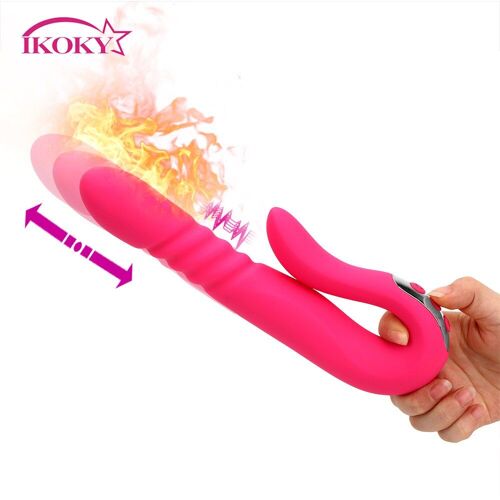 Vibromasseur Chauffant Pour Femme, Jouet Sexuel, Stimulateur De Clitoris, Gode, Masseur Vaginal, Baguette Télescopique Automatique, Sex Shop