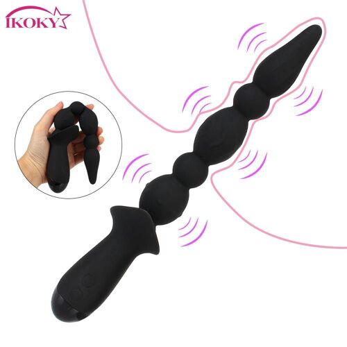 Jouets Sexuels En Silicone Souple À 9 Vitesses Pour Hommes Et Femmes, Massage De La Prostate, Stimulateur Vaginal, Gode À Perles, Plug Anal, Vibromasseur