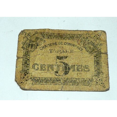 Billet De 5 Centimes,Chambre De Commerce Tarare, Thizy, Lamure, Amplepuis