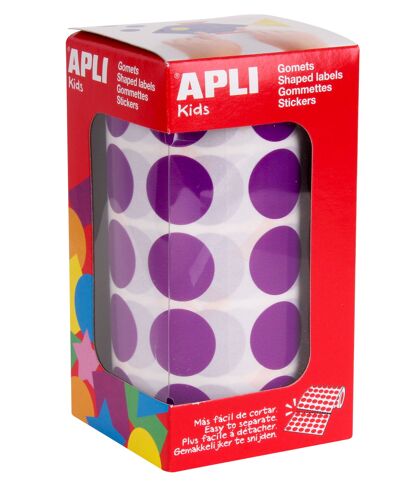 Gommettes Rouleau Rond Ø 20 Mm Lilas X 1 770 - Apli Agipa