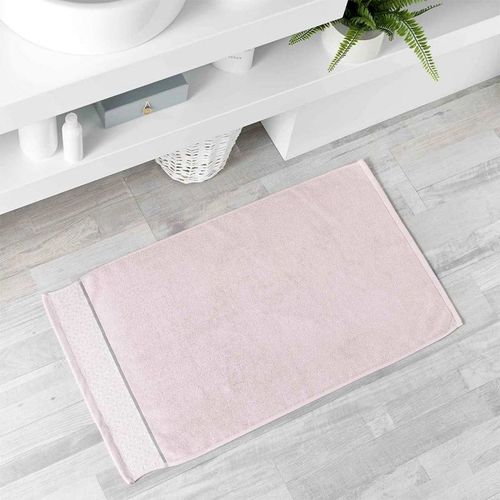 Paris Prix - Tapis De Bain Jacquard "Belina" 50x85cm Rose