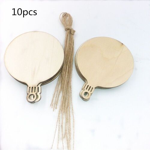 Boules de noël rondes en bois, 10 pièces, décorations artisanales Diy, pour noël et nouvel an