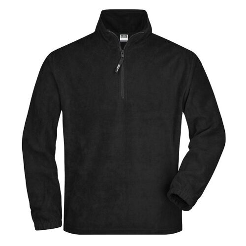 Sweat Polaire Col Zippé Homme - Jn043 - Noir