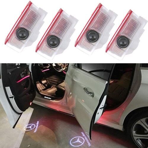 Projecteur De Porte De Voiture Fantôme Ombre Logo Lumière Bienvenue Laser Pour W166 W212 Lumière W246 W176 W205 X164 Benz Classe B Classe C Classe E Classe Gl Glc Gle Gls Gla (4pc)