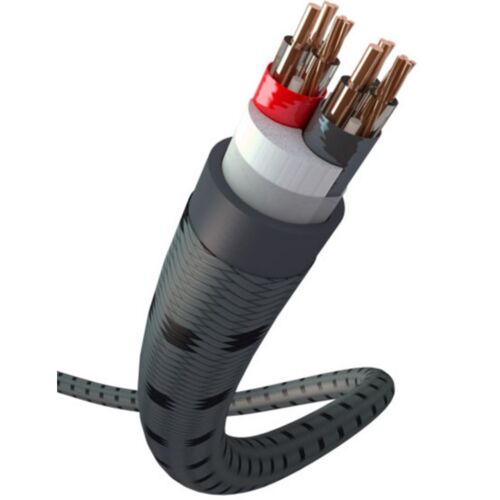 Real Cable - Câble de haut-parleur - prise banane mâle pour prise banane mâle - 3 m - gris - bloqué