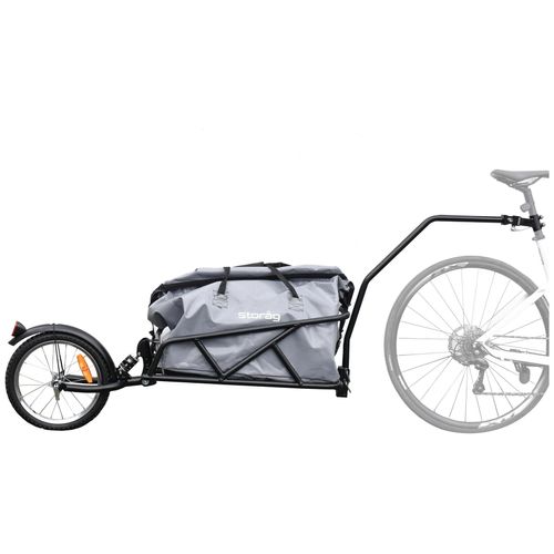 Remorque Vélo Mono-Roue Avec Sac Et Amortisseur