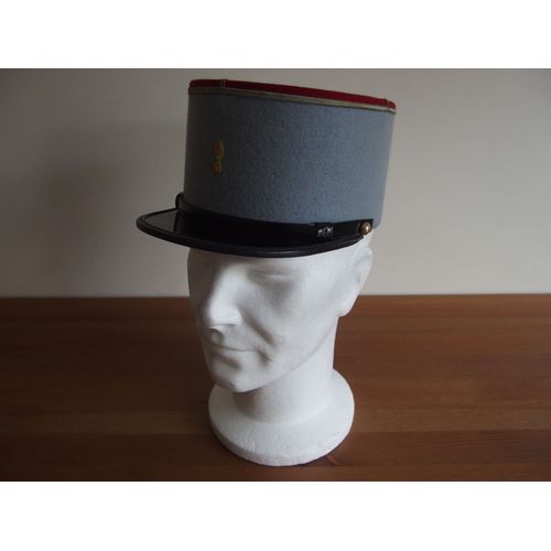 Casquette Armée Française Bleu Ciel Insigne Cannetille