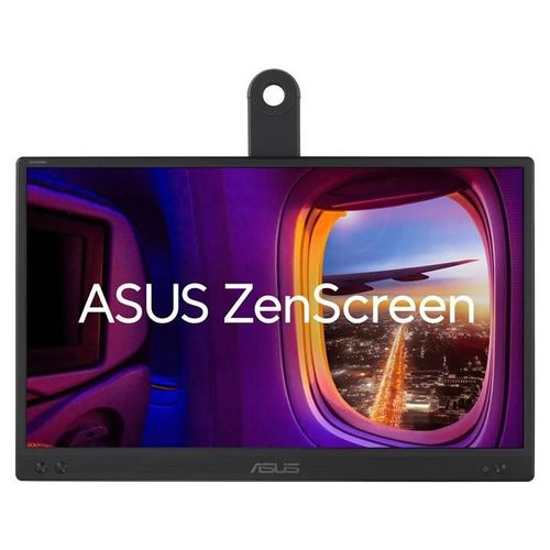 ASUS ZenScreen MB166CR - Écran LED - 16" (16" visualisable) - portable - 1920 x 1080 Full HD (1080p) @ 60 Hz - IPS - 250 cd/m² - 1000:1 - 5 ms - USB - noir