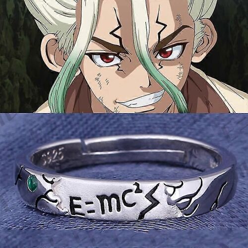 Anime Dr.Stone Ring Ishigami Senkuu Cosplay Unisexe Réglable Opening Rings Bijoux Accessoires Accessoires Cadeaux
