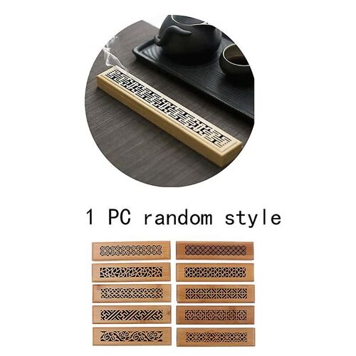 1Pc bambou bois encens bâton porte brûlant Joss Insence boîte brûleur cendrier attrape-cendres SHYTMV