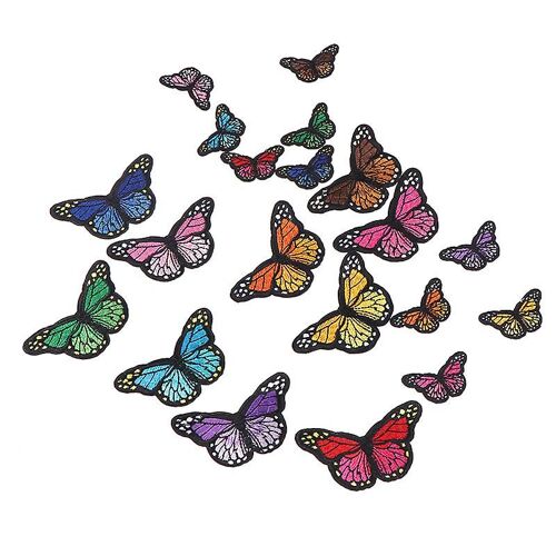 20pcs papillon patchs de repassage brodé repassage couture Decal vêtement Decal