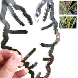 Ensemble De Pinces En Bambou En Écaille De Tortue, Support De Tige De Plante En Plastique Transparent Réutilisable, Support De Rétention De Plante Pour Plantes D'extérieur Et D'intérieur, Y Compris Fl