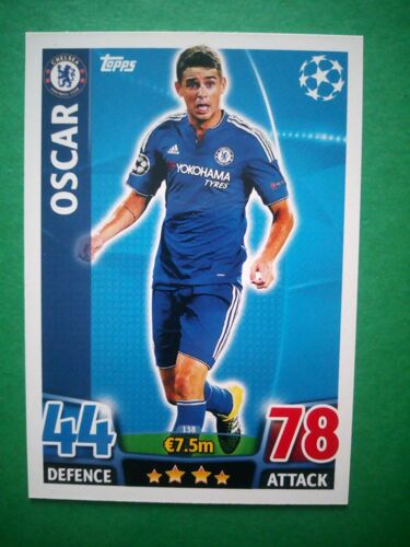 Oscar 138 - Chelsea Fc - Match Attax Topps 2015/2016 - Uefa Champions League