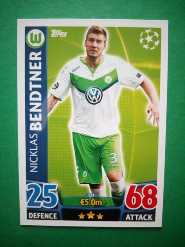 Nicklas Bendtner 123 - Vfl Wolfsburg - Match Attax Topps 2015/2016 - Uefa Champions League