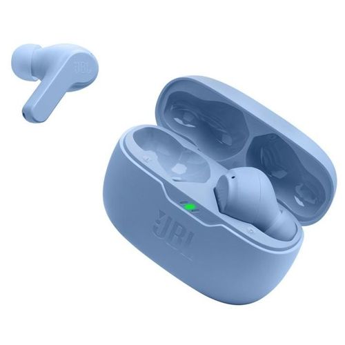 JBL Wave Beam - Écouteurs sans fil avec micro - embout auriculaire - Bluetooth - bleu
