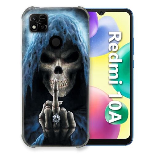 Coque Pour Xiaomi Redmi 10a Tete De Mort Doigt