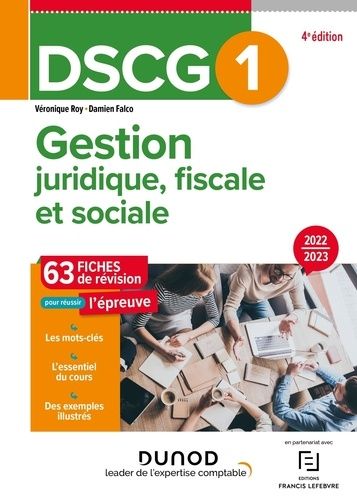 Dscg 1 Gestion Juridique, Fiscale Et Sociale - Fiches De Révision