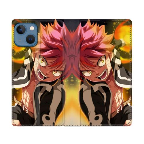 Housse Cuir Portefeuille Pour Iphone 14 Plus (6.7) Manga Fairy Tail Natsu