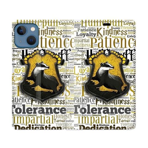 Housse Cuir Portefeuille Pour Iphone 14 Plus (6.7) Harry Potter Poursouffle