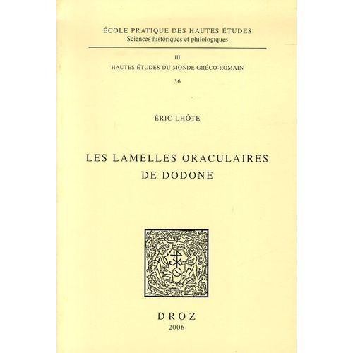 Les Lamelles Oraculaires De Dodone