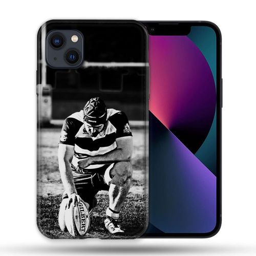 Coque Pour Iphone 14 Plus (6.7) Sport Rugby Noir Blanc
