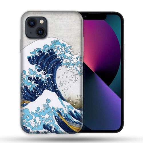 Coque Compatible Magsafe Pour Iphone 14 Pro Plus (6.7) Peinture La Grande Vague