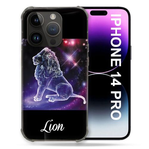Coque Compatible Magsafe Pour Iphone 14 Pro (6.1) Signe Zodiaque 2 Lion