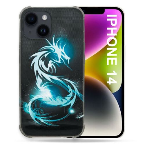 Coque Pour Iphone 14 (6.1) Fantastique Dragon Bleu