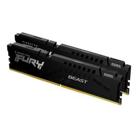 Kingston FURY Beast - DDR5 - kit - 64 Go: 2 x 32 Go - DIMM 288 broches - 6000 MT/s / PC5-48000 - CL36 - 1.35 V - mémoire sans tampon - on-die ECC