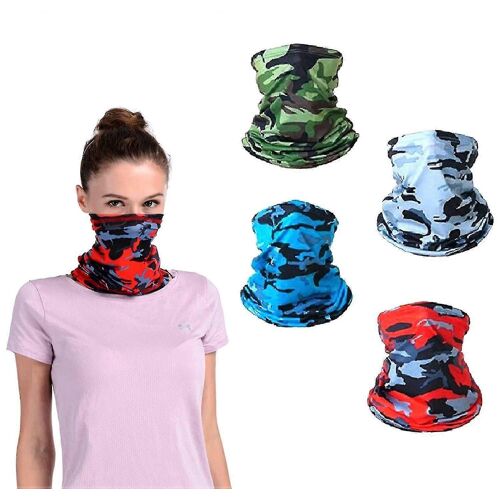 4 Pièces Rafraîchissant Cou Guêtre Protection Uv Masque Facial Coupe-Vent Écharpe Écran Solaire Respirant Bandana Cagoule