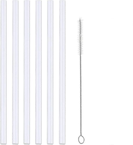 [Pack de 6] Pailles de remplacement pour Hydro Flask Straw , Pailles sans BPA avec brosses de nettoyage de paille