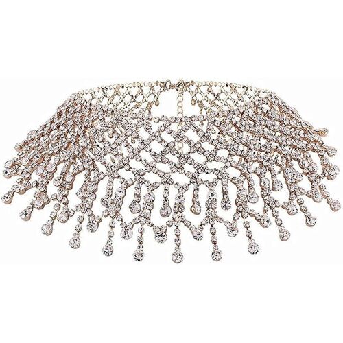 Strass Ras De Cou Pompon Chokers Colliers Collier De Bal Collier Chaîne Cou De Fête Bijoux Accessoires Pour Femmes - -