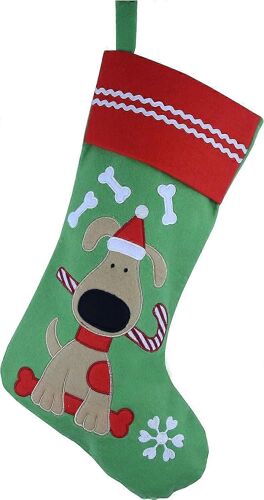 Belle Brodée Chien Bas De Noël Idéal Noël Cadeaux De Fête Pour Chiot Animal De Compagnie 16 Pouces De Long (Chiot)
