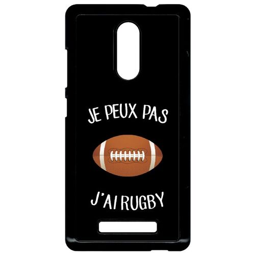 Coque Xiaomi Redmi Note 3 - Je Peux Pas J Ai Rugby Ballon Fond Noir - Noir