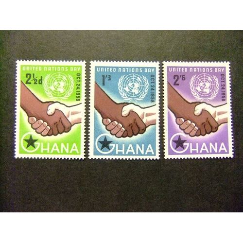 Ghana 1959 Journée Des Nations Unies Yvert 29 / 31 ** Mnh