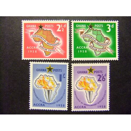 Ghana 1959 Conference Des Etats Independants Yvert 21 / 24 ** Mnh