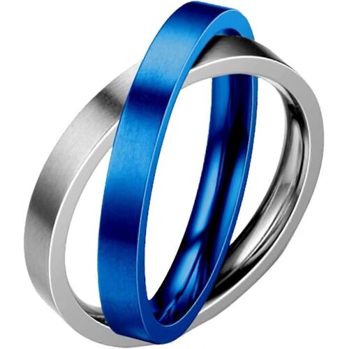 Anneaux Anti-Anxiété Pour Femmes Anneau Croisé Empilable Pour Hommes (Bleu, Taille 8)