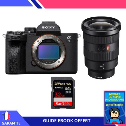 Sony A7 IV + FE 16-35mm f/2.8 GM + 1 SanDisk 32GB Extreme PRO UHS-II SDXC 300 MB/s + Ebook 'Devenez Un Super Photographe' - Hybride Sony