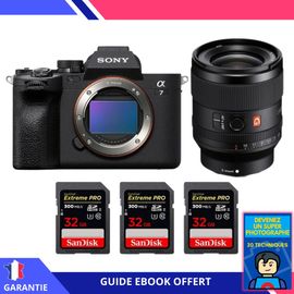 Sony A7 IV + FE 35mm f/1.4 GM + 3 SanDisk 32GB Extreme PRO UHS-II SDXC 300 MB/s + Ebook 'Devenez Un Super Photographe' - Hybride Sony
