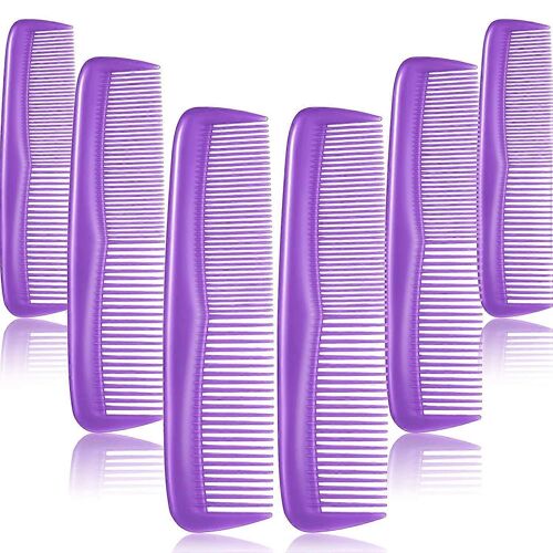 12 Pièces Peignes À Cheveux Set Poche Peignes À Cheveux En Plastique Fin Pour Femmes Et Hommes, Fine Dressing Peigne (Violet)