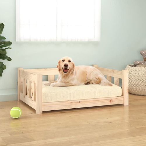 Vidaxl Lit Pour Chien 75,5x55,5x28 Cm Bois De Pin Solide