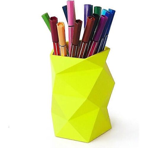 Stylo Et Porte-Crayons En Silicone Creative Design (Jaune)