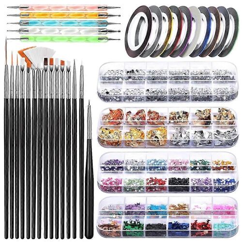 Functional Nail Brush Set - Versatile Tools For Nail Art And Design