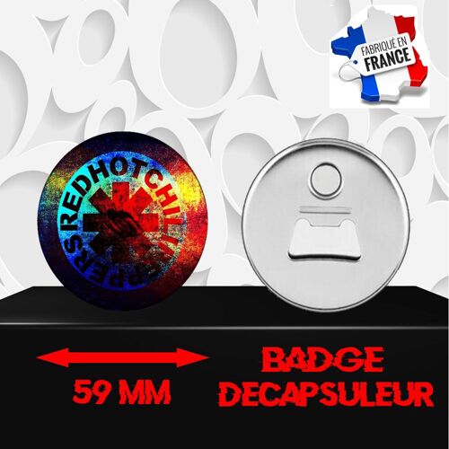 Magnet Décoratif Décapsuleur Aimanté 59 Mm Groupe Rock Red Hot Chili Peppers 406