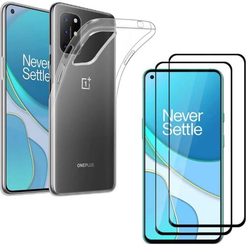 Coque pour OnePlus 8T et 2 Verres Trempé Bord Noir Film Protection Ecran Phonillico®