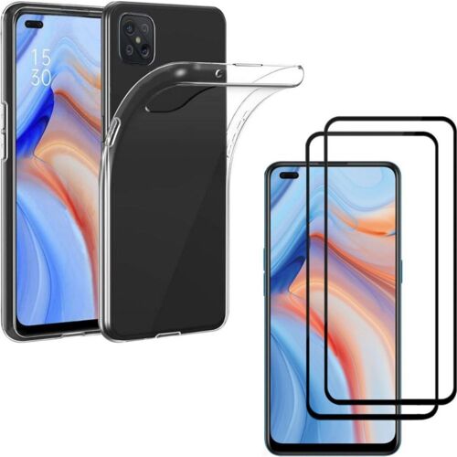 Coque pour Oppo Reno 4Z et 2 Verres Trempé Bord Noir Film Protection Ecran Phonillico®